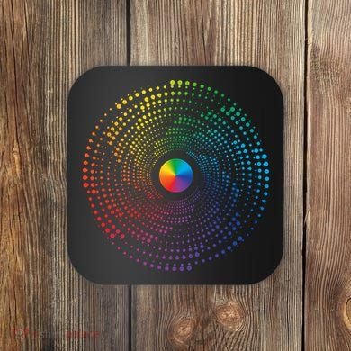 Make Your Mark International Dot Day Rainbow Polka Dot Swirl Coaster