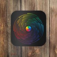 Make Your Mark International Dot Day Rainbow Polka Dot Swirl Coaster thumb 0