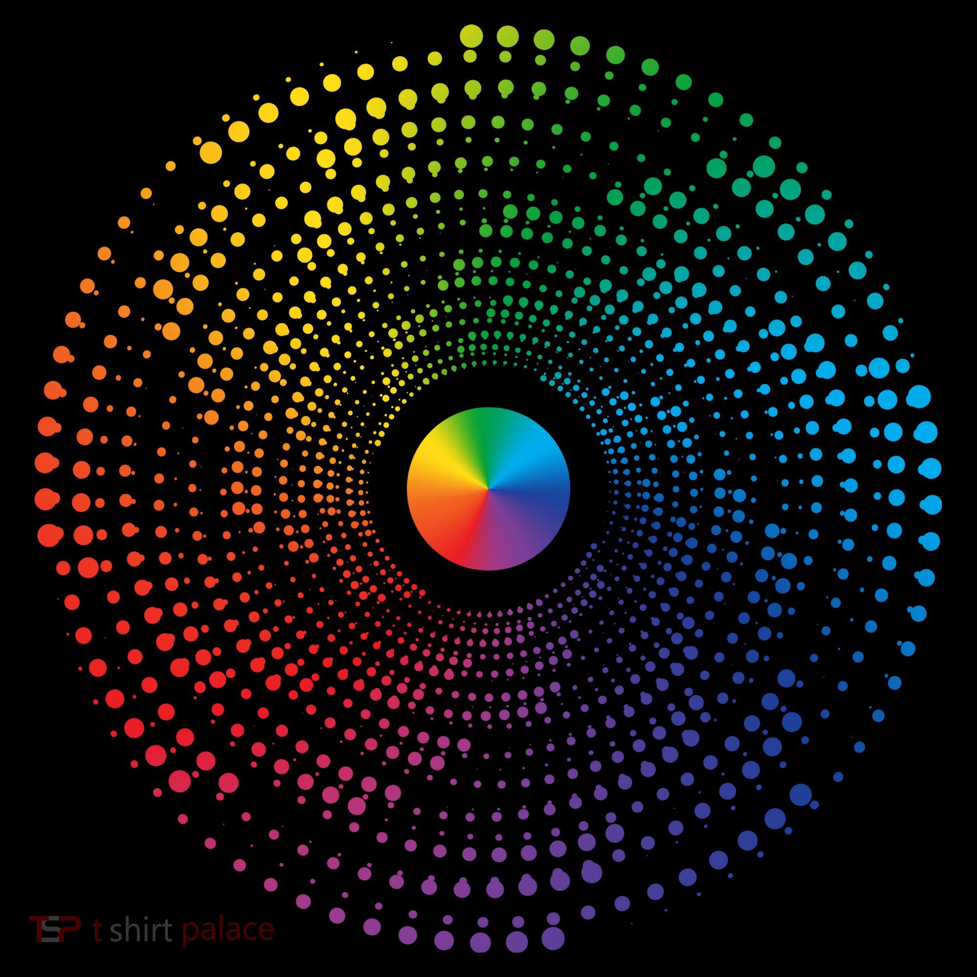 Make Your Mark International Dot Day Rainbow Polka Dot Swirl Mousepad
