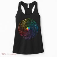 Make Your Mark International Dot Day Rainbow Polka Dot Swirl Women's Tank Top thumb 0