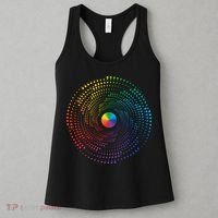 Make Your Mark International Dot Day Rainbow Polka Dot Swirl Women's Tank Top thumb 3