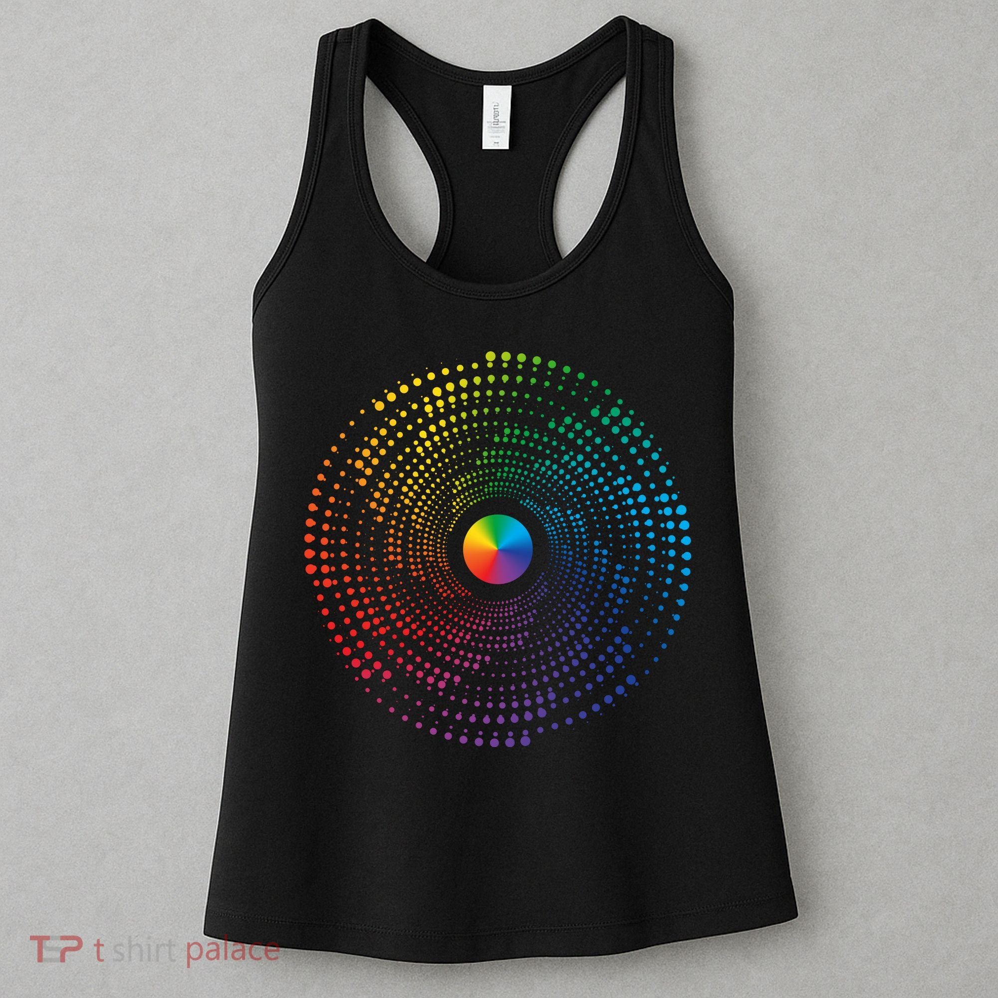 Make Your Mark International Dot Day Rainbow Polka Dot Swirl Women's Tank Top