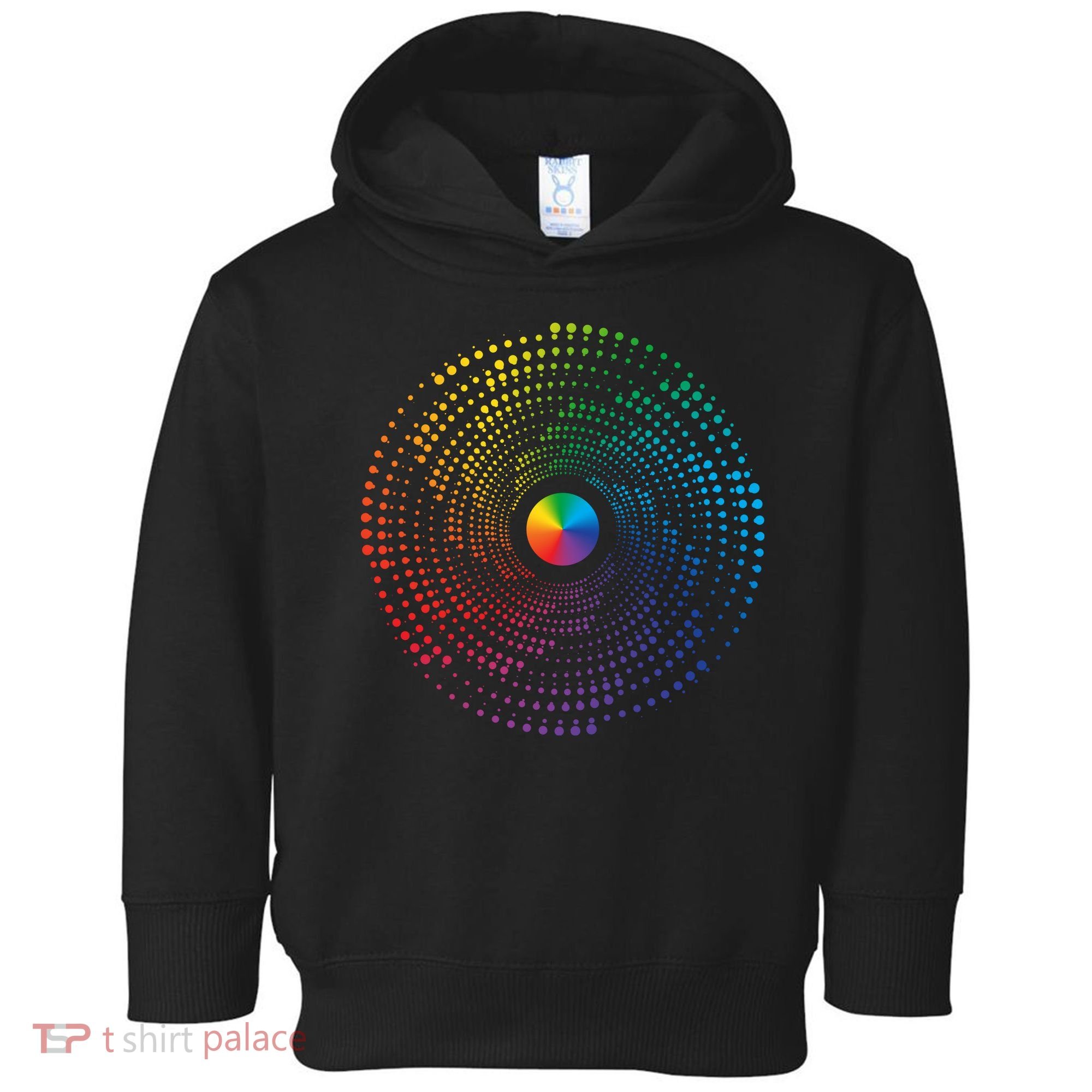 Make Your Mark International Dot Day Rainbow Polka Dot Swirl Toddler Hoodie