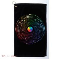 Make Your Mark International Dot Day Rainbow Polka Dot Swirl Golf Towel thumb 0