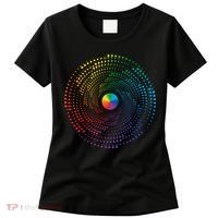 Make Your Mark International Dot Day Rainbow Polka Dot Swirl Women's T-Shirt thumb 0