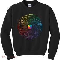 Make Your Mark International Dot Day Rainbow Polka Dot Swirl Kids Sweatshirt thumb 0