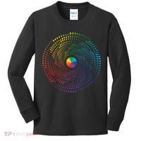 Make Your Mark International Dot Day Rainbow Polka Dot Swirl Kids Long Sleeve Shirt thumb 0