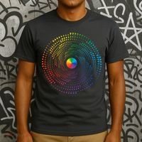 Make Your Mark International Dot Day Rainbow Polka Dot Swirl T-Shirt thumb 3