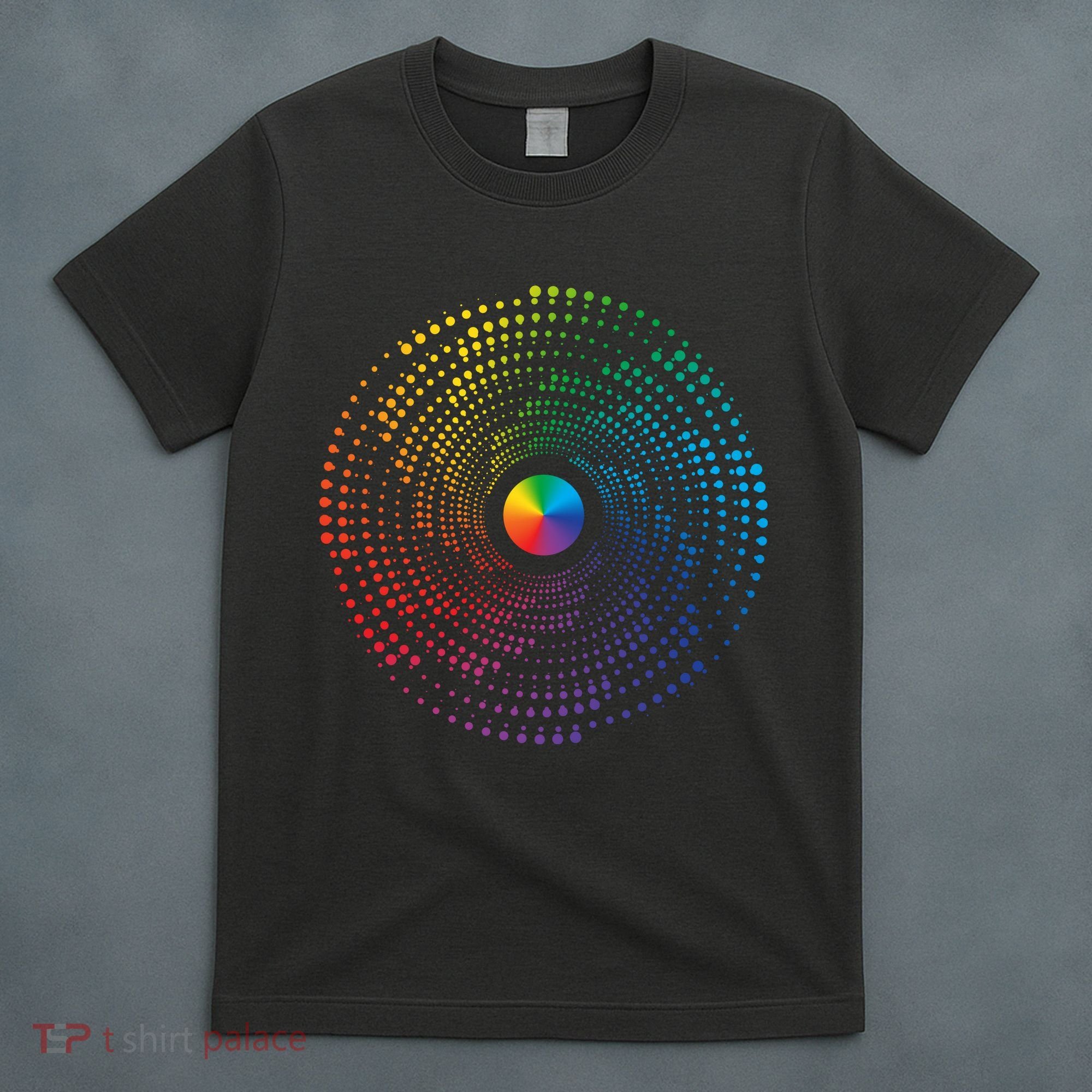 Make Your Mark International Dot Day Rainbow Polka Dot Swirl T-Shirt