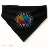 Make Your Mark International Dot Day Rainbow Football USA-Made Doggie Bandana thumb 0