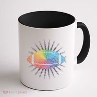 Make Your Mark International Dot Day Rainbow Football Coffee Mug thumb 1