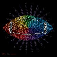 Make Your Mark International Dot Day Rainbow Football Coffee Mug thumb 5