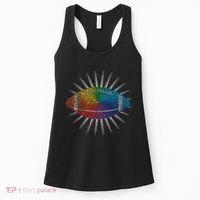 Make Your Mark International Dot Day Rainbow Football Women's Tank Top thumb 0