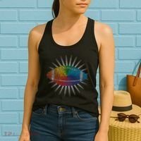 Make Your Mark International Dot Day Rainbow Football Women's Tank Top thumb 2