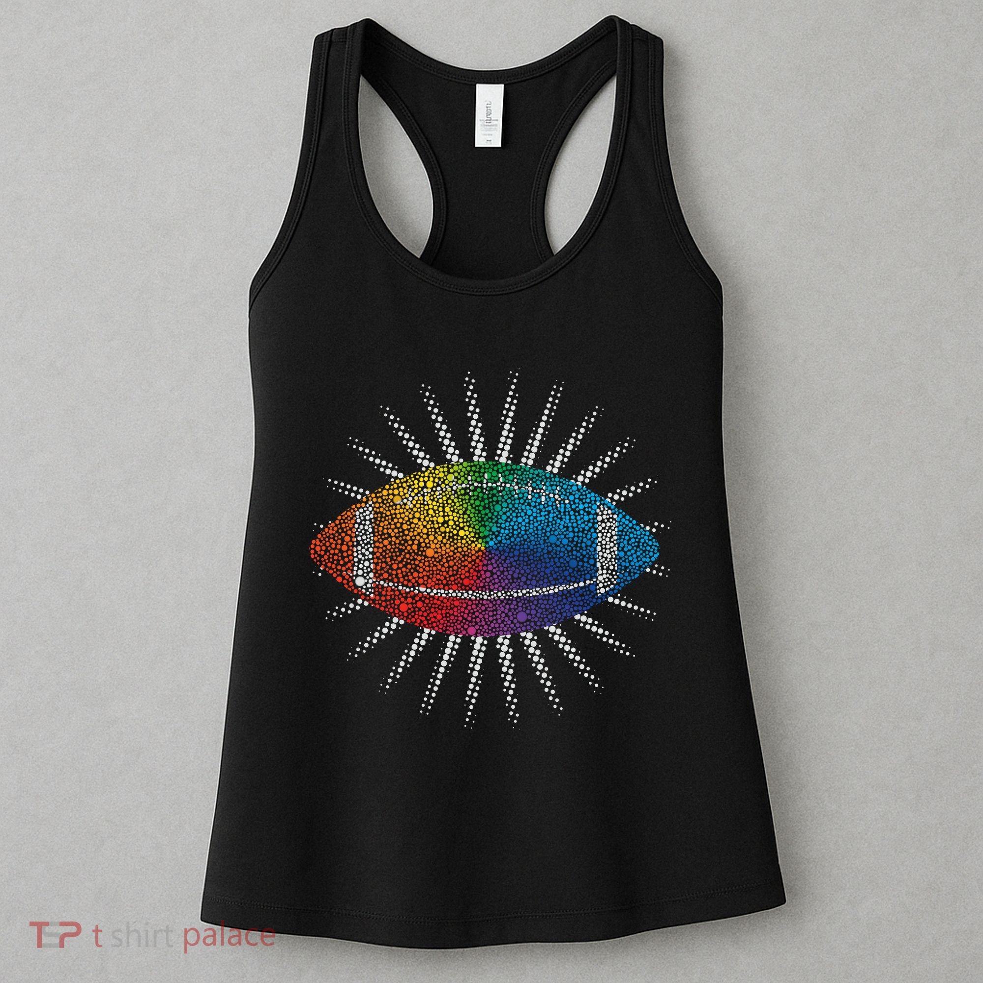Make Your Mark International Dot Day Rainbow Football Women's Tank Top