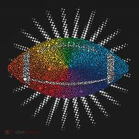 Make Your Mark International Dot Day Rainbow Football Baby Bodysuit thumb 2