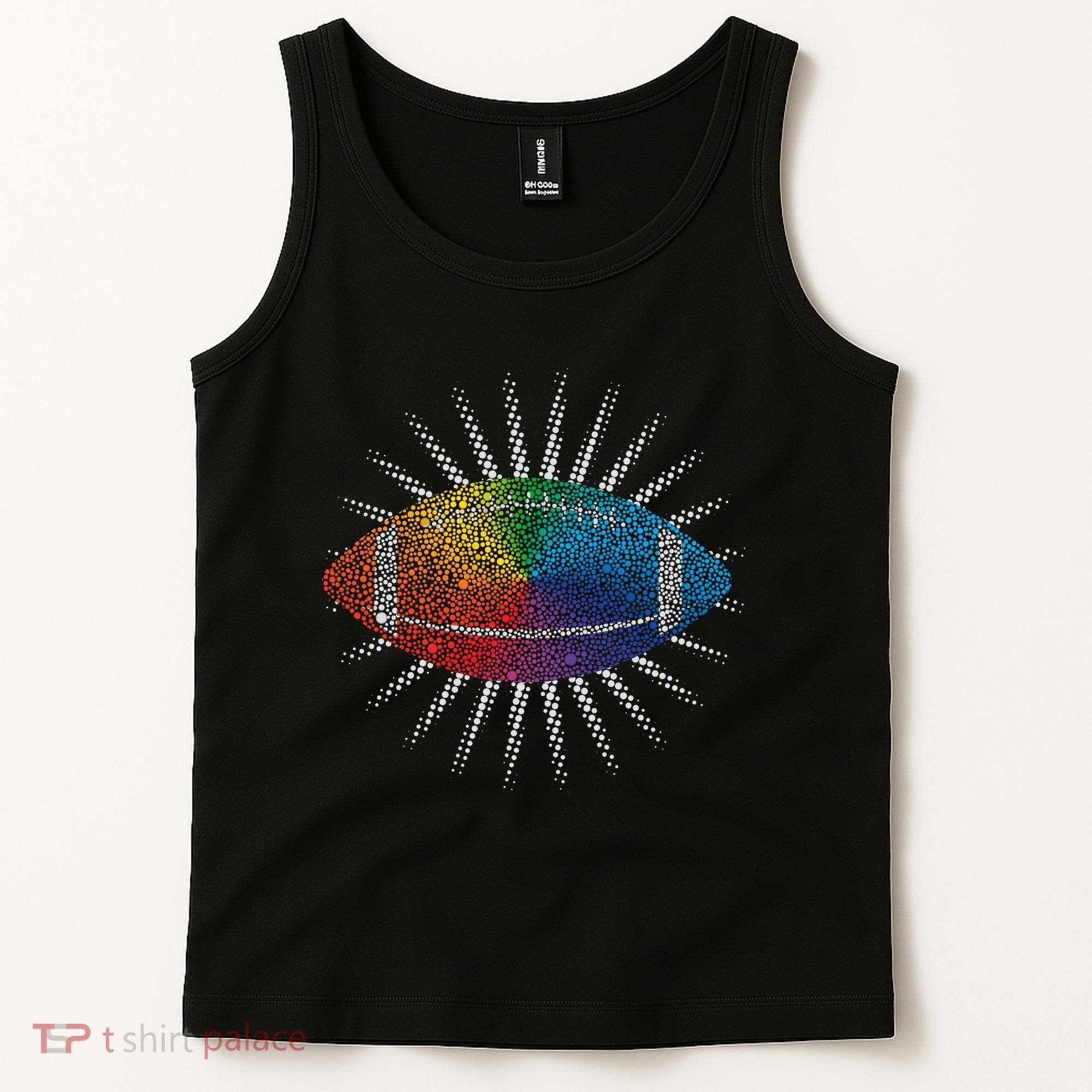 Make Your Mark International Dot Day Rainbow Football Tank Top