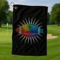 Make Your Mark International Dot Day Rainbow Football Golf Towel thumb 1