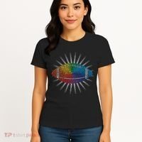 Make Your Mark International Dot Day Rainbow Football Women's T-Shirt thumb 4