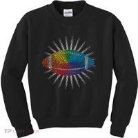 Make Your Mark International Dot Day Rainbow Football Kids Sweatshirt thumb 0