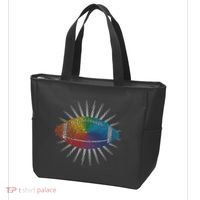 Make Your Mark International Dot Day Rainbow Football Tote Bag thumb 3