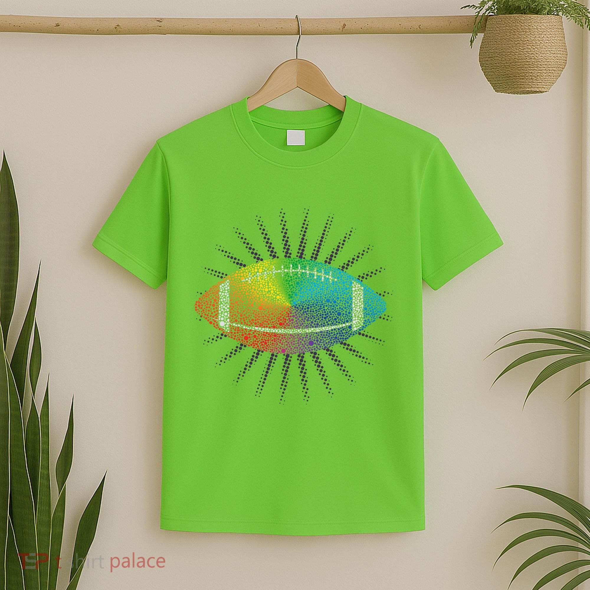 Make Your Mark International Dot Day Rainbow Football T-Shirt