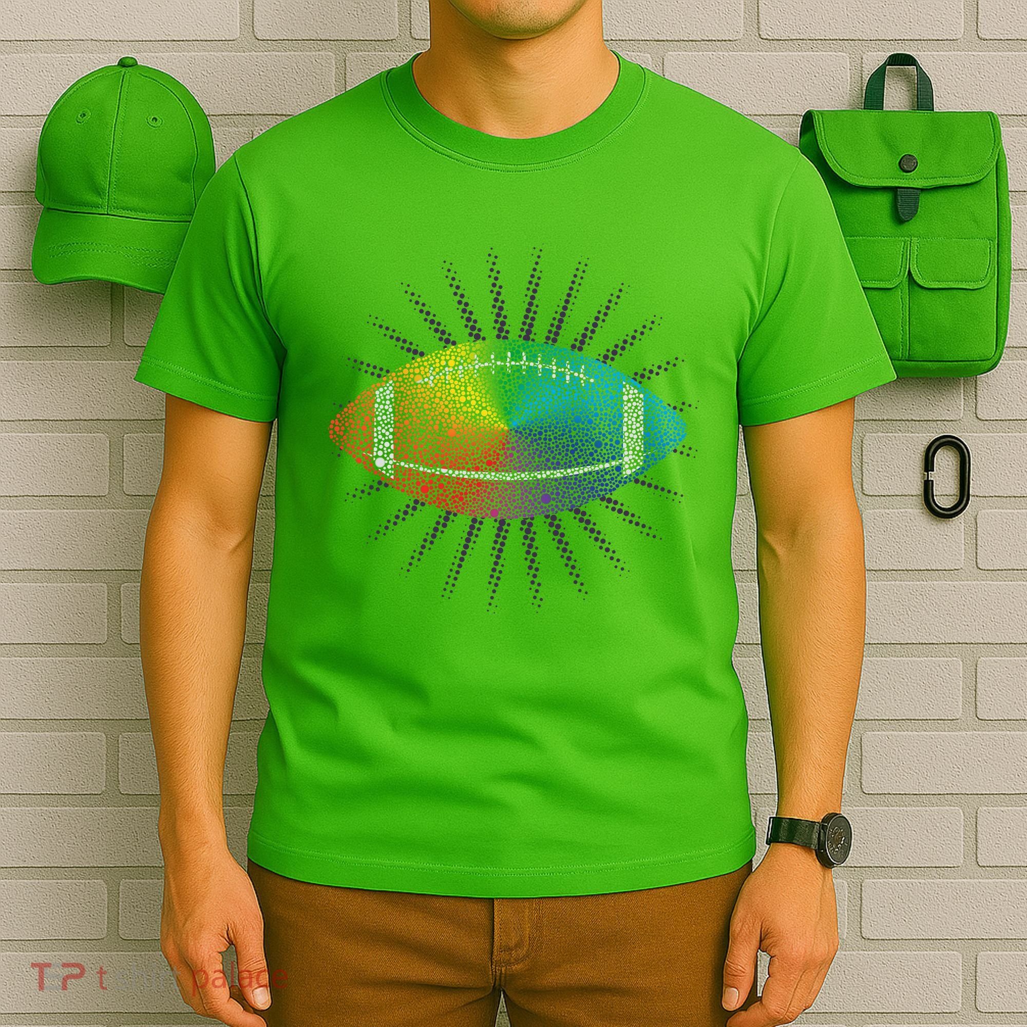 Make Your Mark International Dot Day Rainbow Football T-Shirt