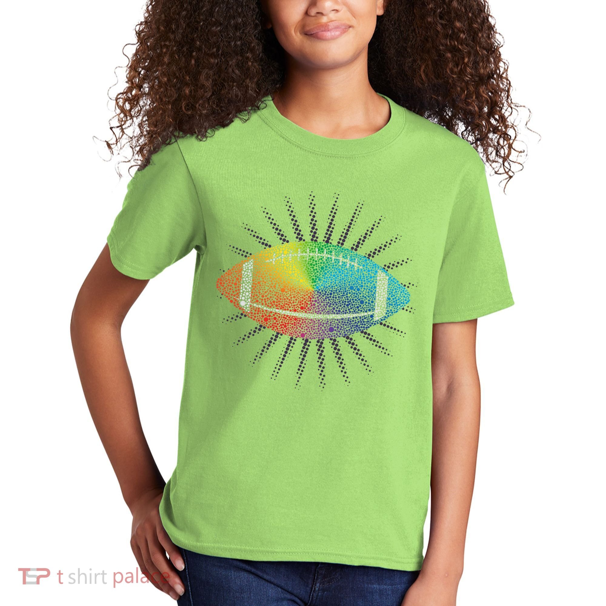 Make Your Mark International Dot Day Rainbow Football Kids T-Shirt