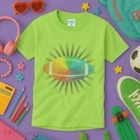 Make Your Mark International Dot Day Rainbow Football Kids T-Shirt thumb 3