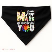 Make Your Mark And See Where It Takes You Dot Day Boys USA-Made Doggie Bandana thumb 0