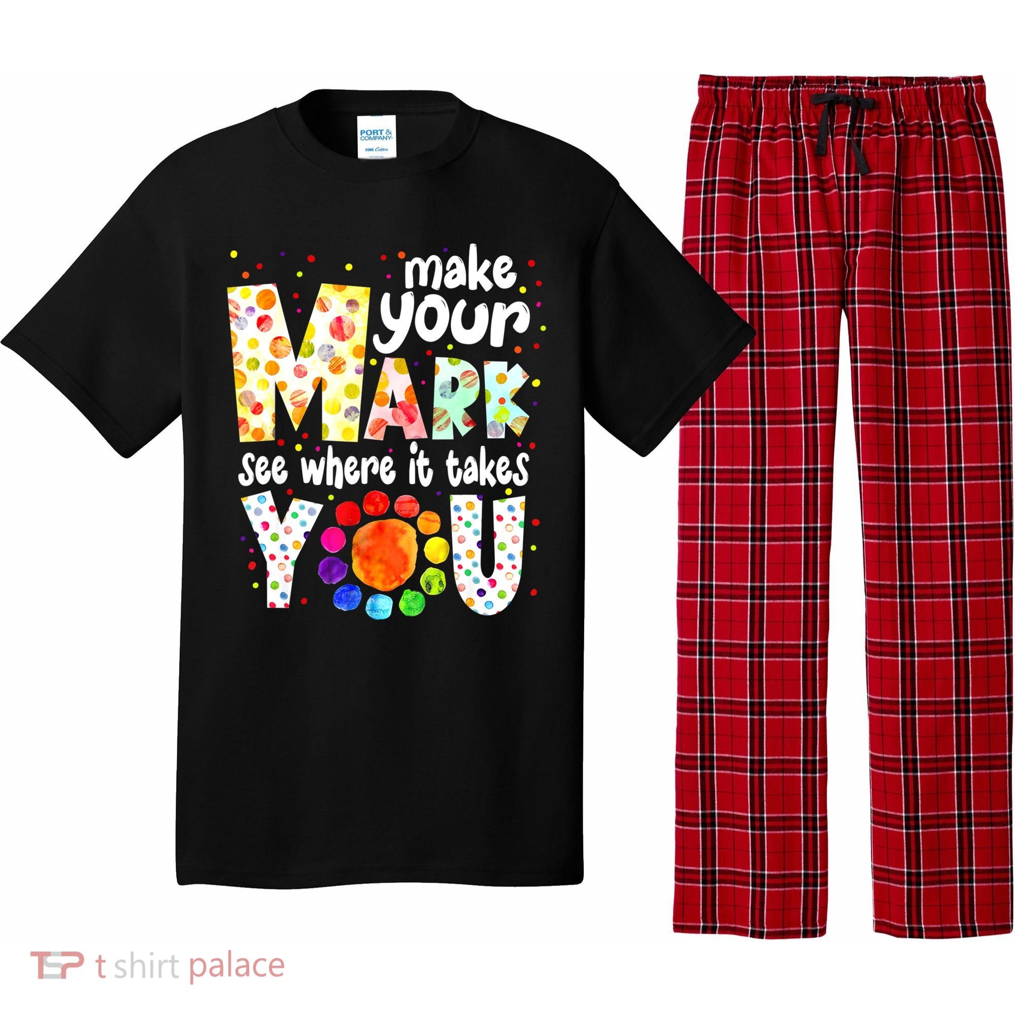 Make Your Mark And See Where It Takes You Dot Day Boys Pajama Set
