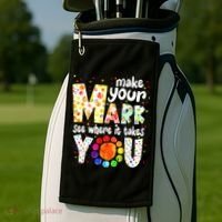 Make Your Mark And See Where It Takes You Dot Day Boys Golf Towel thumb 2