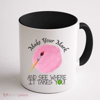 Make Your Mark And See Where It Takes You Dot Day Paint Brush Coffee Mug thumb 1