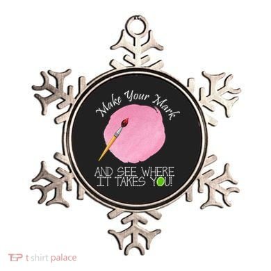 Make Your Mark And See Where It Takes You Dot Day Paint Brush Ornament