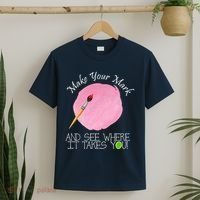Make Your Mark And See Where It Takes You Dot Day Paint Brush T-Shirt thumb 2