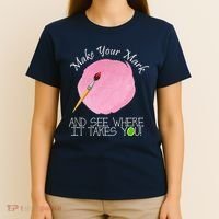 Make Your Mark And See Where It Takes You Dot Day Paint Brush T-Shirt thumb 4