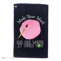 Make Your Mark And See Where It Takes You Dot Day Paint Brush Golf Towel thumb 0