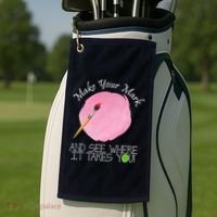 Make Your Mark And See Where It Takes You Dot Day Paint Brush Golf Towel thumb 2