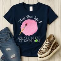 Make Your Mark And See Where It Takes You Dot Day Paint Brush Women's T-Shirt thumb 3
