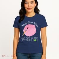 Make Your Mark And See Where It Takes You Dot Day Paint Brush Women's T-Shirt thumb 4