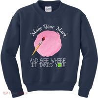 Make Your Mark And See Where It Takes You Dot Day Paint Brush Kids Sweatshirt thumb 0