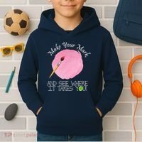Make Your Mark And See Where It Takes You Dot Day Paint Brush Kids Hoodie thumb 2