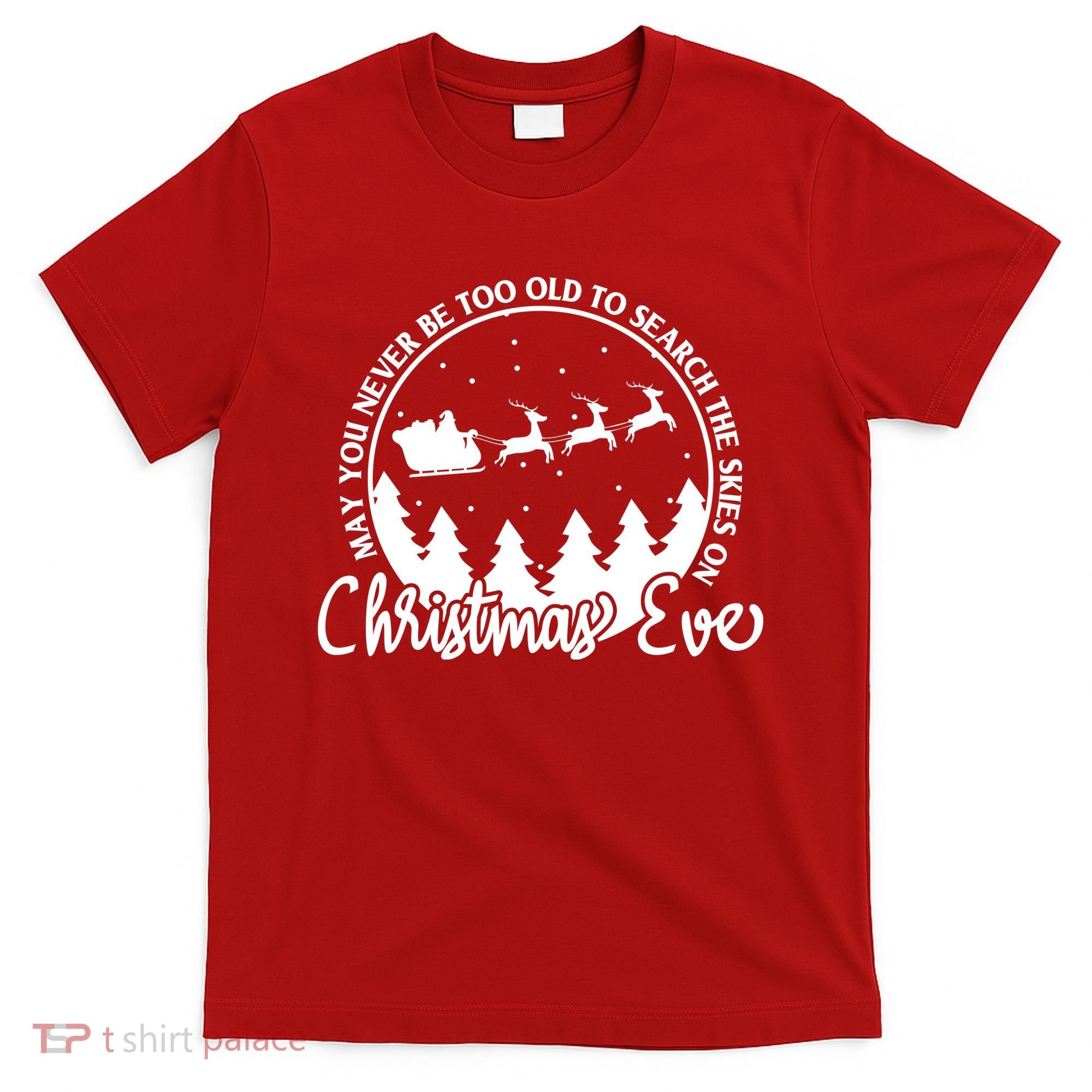 May You Never Be Too Old To Search The Skies On Christmas Eve T-Shirt