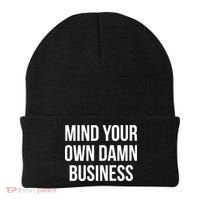 Mind Your Own Damn Business Beanie thumb 0