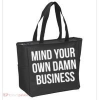 Mind Your Own Damn Business Tote Bag thumb 2