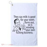 Mind Your Own Fucking Business Golf Towel thumb 0