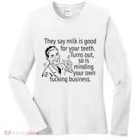 Mind Your Own Fucking Business Women's Long Sleeve Shirt thumb 0