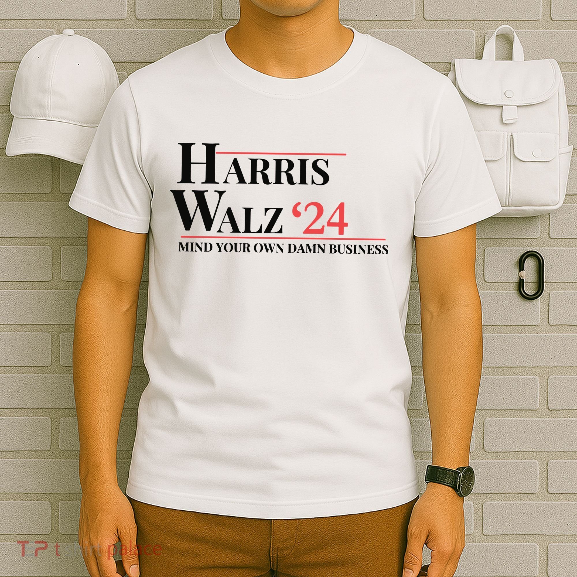 Mind Your Own Damn Business Harris Walz 2024 T-Shirt