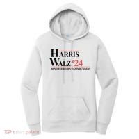 Mind Your Own Damn Business Harris Walz 2024 Women's Hoodie thumb 0