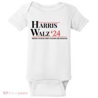 Mind Your Own Damn Business Harris Walz 2024 Baby Bodysuit thumb 0